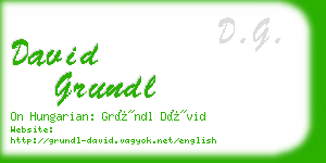 david grundl business card